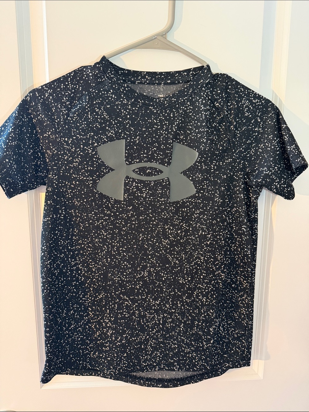 Under Armour Black with White Speckle Logo Tee